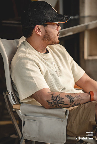 Men's Waffle-Knit Short Sleeve Tee