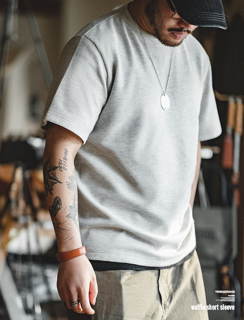 Men's Waffle-Knit Short Sleeve Tee