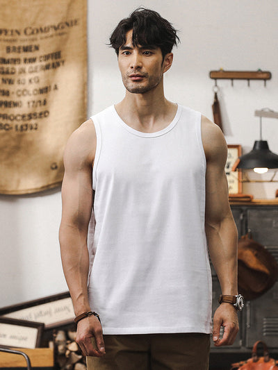 Men's Cotton Classic Crew Neck Tank Tops