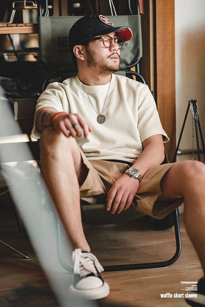 Men's Waffle-Knit Short Sleeve Tee