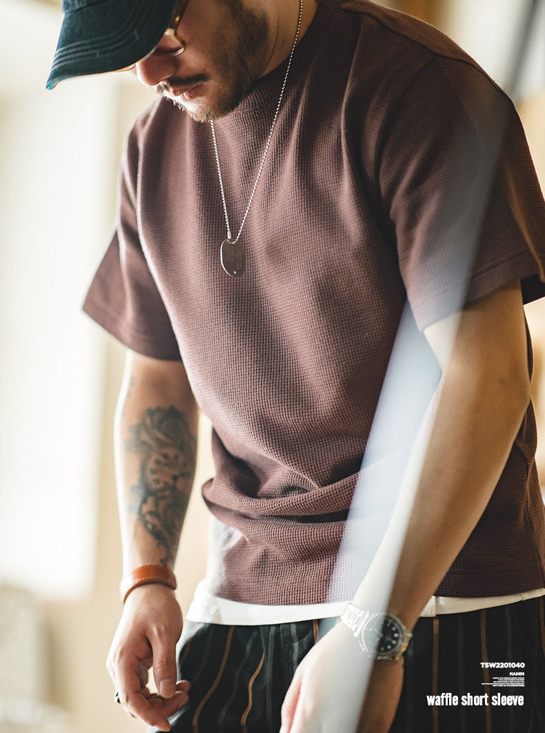 Men's Waffle-Knit Short Sleeve Tee