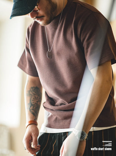 Men's Waffle-Knit Short Sleeve Tee