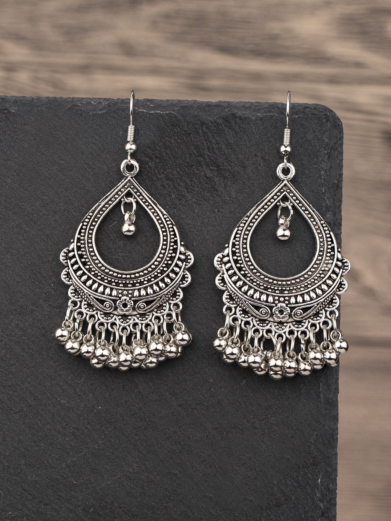 Ethnic-Style Alloy Jhumka Earrings