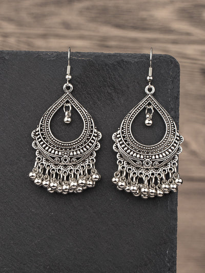 Ethnic-Style Alloy Jhumka Earrings