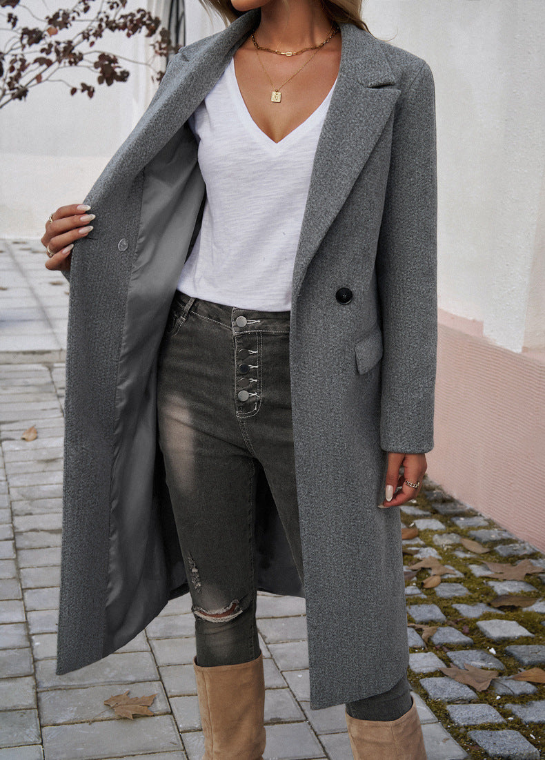 Women's Longline Double-Breasted Trench Coats