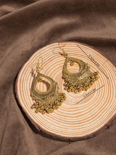 Ethnic-Style Alloy Jhumka Earrings