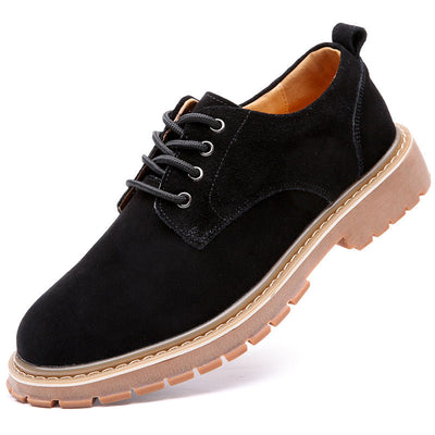 Men's Suede Lace-Up British Casual Work Shoes