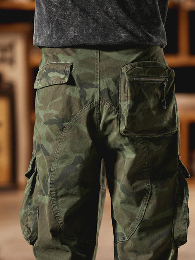 Men's American Vintage-Inspired Camo Cargo Pants
