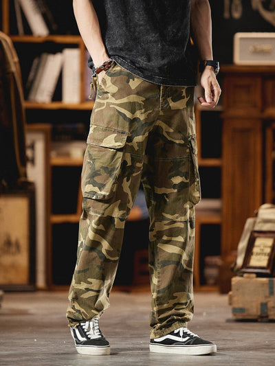 Men's American Vintage-Inspired Camo Cargo Pants