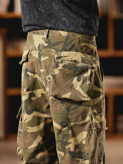 Men's American Vintage-Inspired Camo Cargo Pants