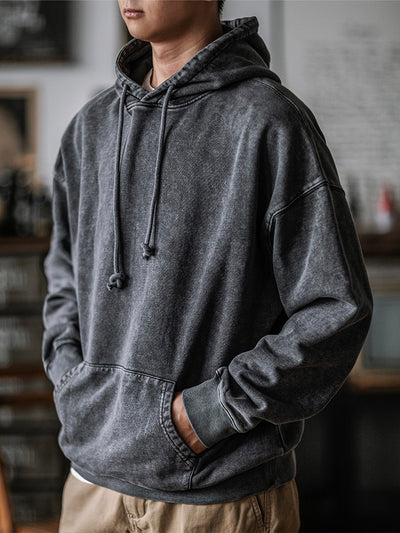 14.5 oz Oversized Retro Style Washed Hoodie