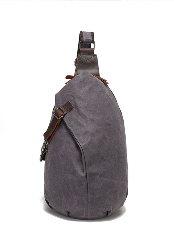 Men's Waxed Canvas Chest Bag