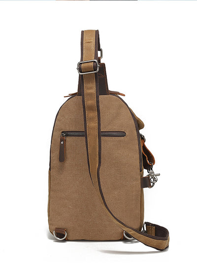 Men's Waxed Canvas Chest Bag